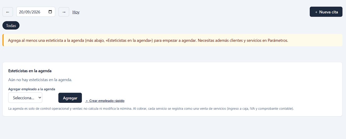 Pantalla de la agenda multiprofesional
